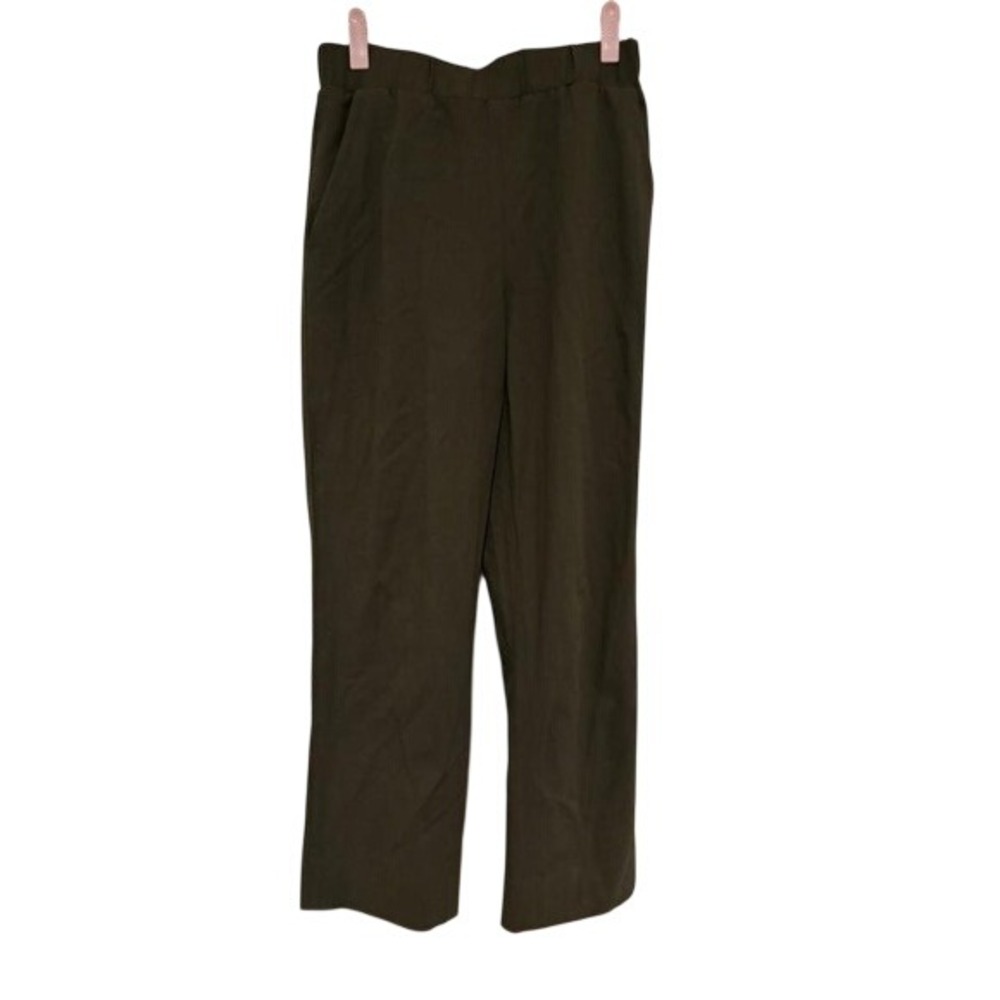 Womens Lafayette 148 sz 14 very stretchy olive green brownish pantโ #370